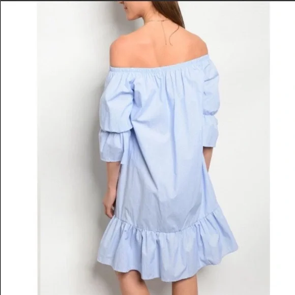 🆕 Off the shoulder Poplin Dress - Picture 2 of 3